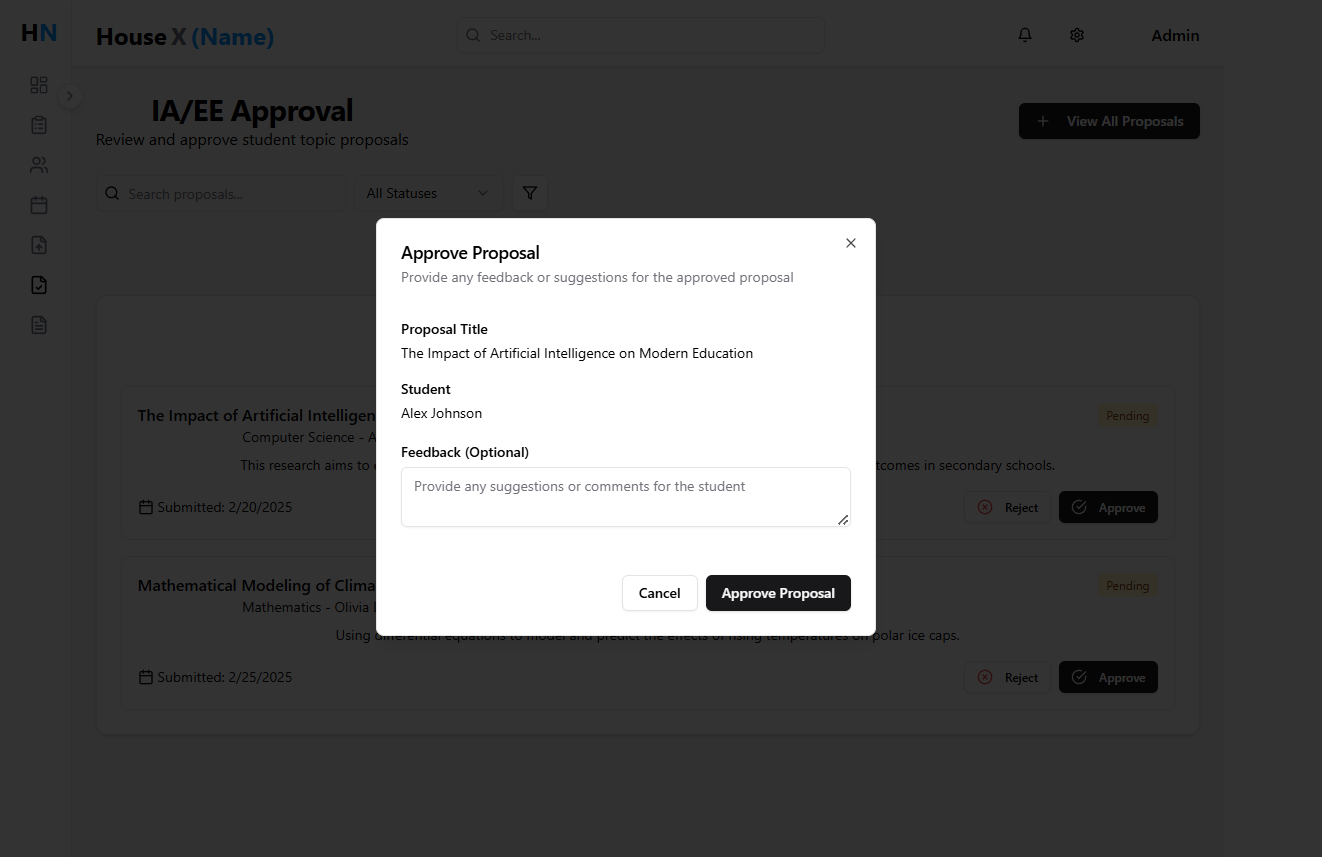 IA/EE Submission Interface